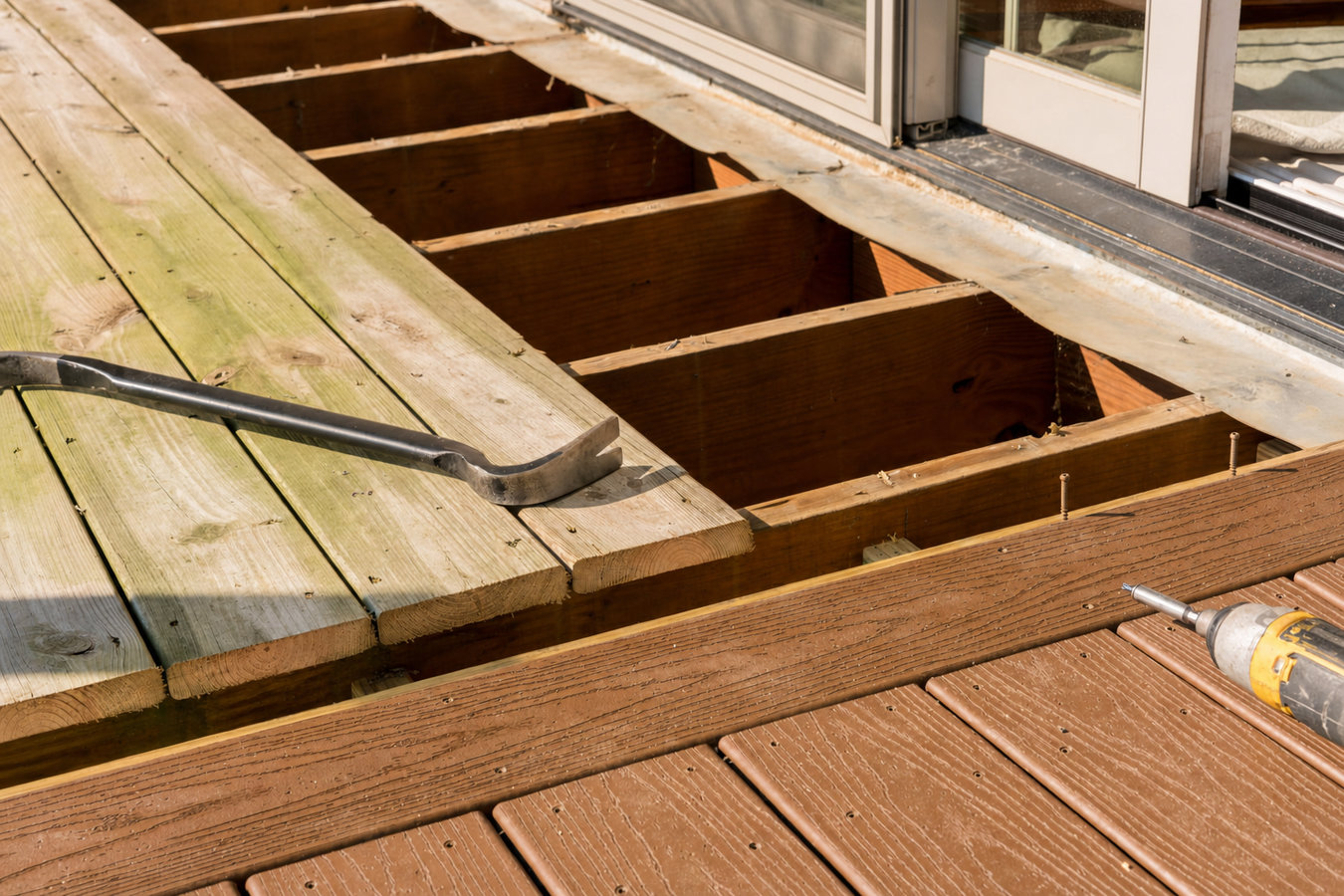 Composite deck installation