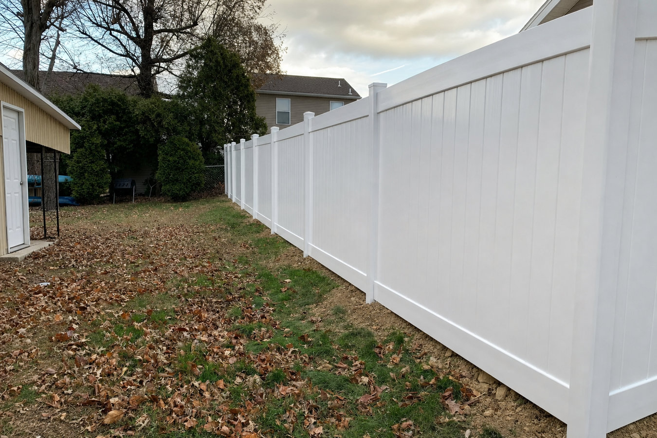 Vinyl fence installation